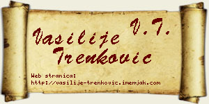 Vasilije Trenković vizit kartica